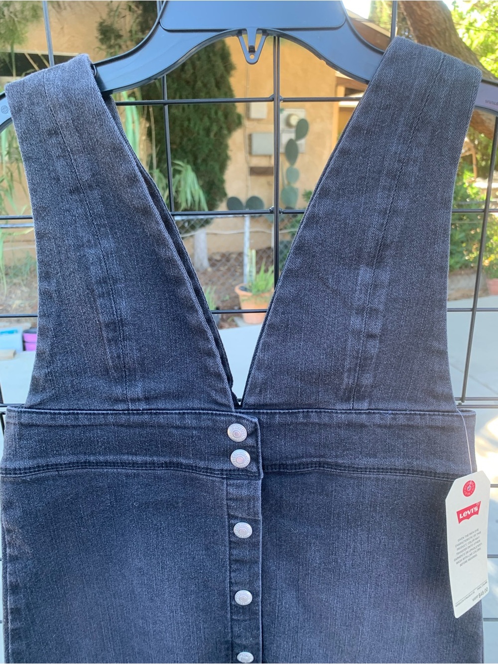 Levi's Black Denim Button-Front denim Dress size 12 - Picture 8 of 8